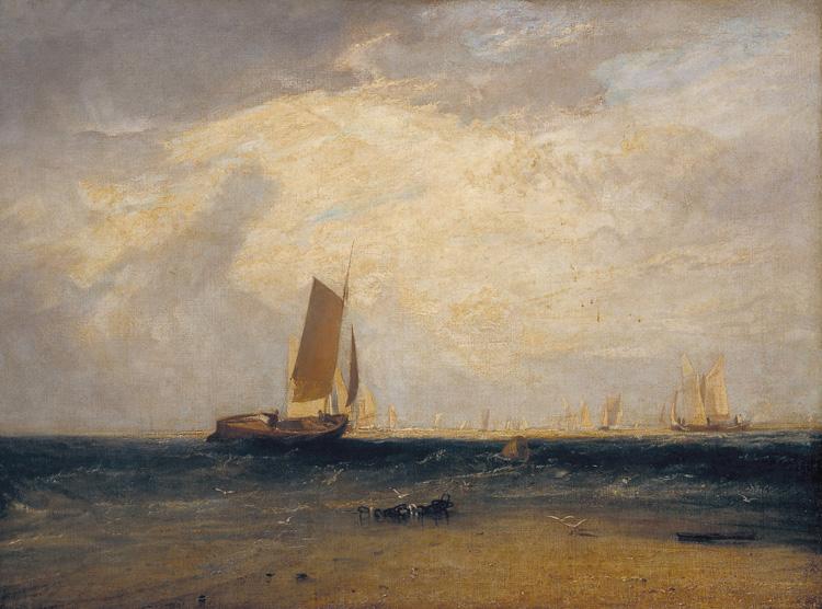Joseph Mallord William Turner Fishing upon Blythe-sand,tide setting in (mk31) oil painting image